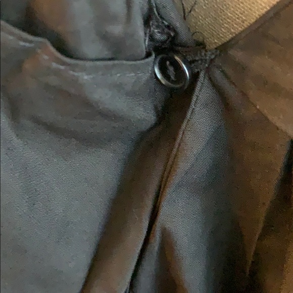 BLACK PEPLUM HIGH-LOW BELTED TIE TOP - Picture 7 of 11